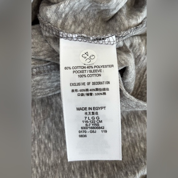 NWT Levi's Henley Tee Shirt Boys Lg (6-7 Yrs) Gray Black Pocket Colorblock - Picture 6 of 8